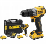 Akumuliatorinis smūginis gręžtuvas DEWALT DCD706D2-QW, 12 V, komplekte 2x2,0 Ah akumuliatoriai ir kr