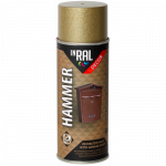 Aerozoliniai dažai INRAL Decor Hammer, auksas, 400ml