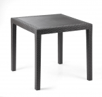 Plastikinis stalas KING, kvadratinis 78 x 78 cm, sp. antracitas, maks. apkrova iki 60kg