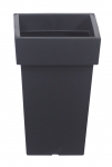 Plastikinis lauko vazonas LOFLY SQUARE, 19,3 x 19,3 x 19,3 cm., antracito sp.