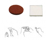 Veltiniai baldų padukai AMIG Mod. 80, 30 x 30 mm, balta, 6 vnt., 10603 (23159)