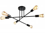&Scaron;viestuvas G.LUX Gt-999-6 Easy, 6xE27, i&scaron;matavimai: 64*30 cm, be gaubtų ir be lempučių kompl., juodo