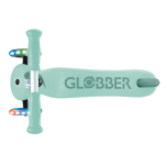 Paspirtukas GLOBBER Go Up&nbsp;Sporty Lights V2, mėtinės spalvos, apkrova iki 20kg