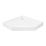 Du&scaron;o padėklas HARMONY Laut Har-0037, 90 x 90 x 11,5 cm, akrilinis, penkakampis, baltas