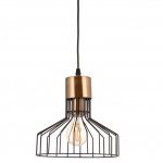 &Scaron;viestuvas G.LUX Gt-655-1S Wire, 1xE27, i&scaron;matavimai: 22.5*120 cm, be lemputės kompl., juodos-žalvari