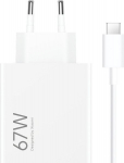 Telefono įkroviklis XIAOMI, 67W, HyperCharge Combo, Type-A jungtis, EU, baltos sp., BHR9465EU
