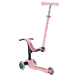 Paspirtukas&nbsp;GLOBBER Go Up&nbsp;Sporty Lights V2, pastelinis rožinis, apkrova iki 20kg