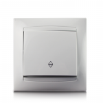 Perjungiklis ORRO 9206-31, 1 klavi&scaron;o, įleidžiamas, baltos spalvos, 10 A, 250 V