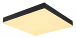 Lubinis LED &scaron;viestuvas GLOBO Doro, 18W, 230V, 2300 lm, 3000K, juodas matinis plastikas, akrilinis op