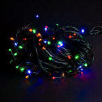 &Scaron;viečianti girlianda SUNLUX M30, 300 LED su plonu laidu, 30 m., įvairiaspalvė, IP44, tinka naudoti l