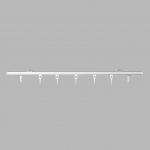 Aliuminio sistema HESORA Ds - Profilis, ilgis 250 cm, baltos sp., sukomplektuota