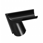 Latako i&scaron;orinis kampas BILKA, skersmuo 125 mm, juoda spalva, RAL9005