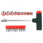 T-formos atsuktuvas TOP TOOLS 39D385, 20 vnt antgalių