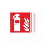 Informacinis ženklas, gesintuvas, 130 x 130mm, lipdukas, 5 vnt.