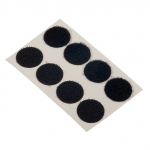 Tvirtinimo padukai FIX-O-MOLL, klijuojami, kabliukams, kilputėms, D20mm, 8vnt., juoda sp.