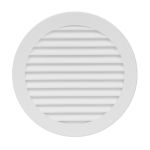 Ventiliacinės grotelės EUROPLAST VR125, d125, plastikinės, baltos spalvos