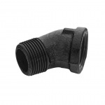 Dekoratyvinė alkūnė RUSTICLINE, 3/4", 45&deg;, RT-79, juodos sp.