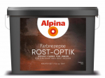 Dekoratyviniai dažai ALPINA Rost-Optik Set, komplektas (dažai: oranžiniai 0,4 l, rudi 0,8 l + &scaron;epety