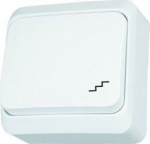 Perjungiklis SCHNEIDER Prima, 1 klavi&scaron;o, pavir&scaron;inis, baltos spalvos, IP20, WNT-600P, WDE001060