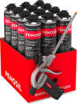 Klijuojančios putos PENOSIL Premium Polystyrol Fixfoam 877, 750 ml x 12 vnt. + pistoletas putoms C1