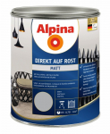 Antikoroziniai dažai ALPINA Direkt Auf Rost, Matiniai, &scaron;viesiai pilkos spalvos, RAL7001, 0,75l