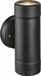 Lauko &scaron;viestuvas GLOBO Cotopa, GU10, 2 x 5W LED, 230V, IP44, sieninis, juodos sp., 160 x 80 x 86 mm,