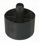Baldų atrama HETTICH, plastikinė, juoda spl., d-50 mm, 34 mm, 3000