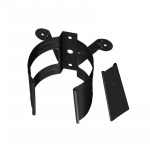 Lietvamzdžio laikiklis BILKA, universalus, skersmuo 90 mm, juodos spalvos, RAL9005