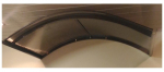 Stogelis STARKEDACH Rodeo, matmenys 6 x 1500 x 700 x 200 mm, lenktas, ruda spalva, bronzinis polikar
