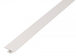 Plastikinis sujungimo profilis H formos, matmenys 1 x 6 x 25 x 1000 mm, baltos spalvos, 484705