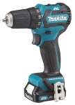 Akumuliatorinis gręžtuvas MAKITA DF332DSAJ, 12 V MAX, 2x2,0 Ah Li-ion, 35/21 Nm, 1,0 kg, LED, 2 grei