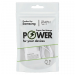 Telefono įkroviklis SAMSUNG, 25 W, komplekte adapteris ir Type-C 1.8 m laidas, baltos sp.