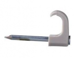 Laikiklis kabeliui SCHNEIDER Thorsman, 6x10 mm, su vinuku, plok&scaron;čiam kabeliui, baltos sp., 10-0-0042