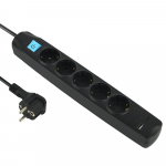 Ilgiklis ELECTRALINE, 5 lizd. + 1xUSB-A + 1xUSB-C, 1,5 m, su įž., su jungikliu, 3 x 1,0, max 17 W, j