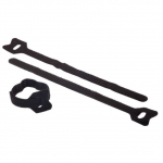 Kabliukų ir kilpučių suri&scaron;imo juosta FIX-O-MOLL, 8mm x 15cm, 6vnt., juoda sp.