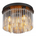 Lubinis &scaron;viestuvas GLOBO Gorley, 5 x E14, 40W, 230V, chromo, juodos matinės sp., 320x320x230 mm, 156