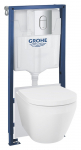 Klozeto komplektas GROHE EURO CERAMIC 2.0, komplekte rėmas Solido 5 in1, klozetas be nuplovimo lanko
