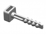 Kabelių tvirtinimo kai&scaron;tis diubelis BALTPLAST D=6Mm/10, 6 x 37 mm, pilkos spalvos, 10 vnt.