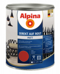 Antikoroziniai dažai ALPINA Direkt Auf Rost, Matiniai, raudonos spalvos, RAL3000, 0,75l