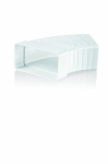 Ventiliacinė alkūnė PLASTIVENT, 55 x 110, kampas 3-48&deg;, horizontali, universali, plastikinė, balta,