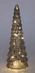 Stiklinė statulėlė Eglė, &scaron;viečianti, žalios sp., 95 x 95 x 245 mm