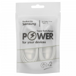 Įkrovimo laidas SAMSUNG, 3A, Type-C, laido ilgis 1,8 m, komplekte 2 vnt., baltos sp.