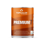 Vandeniniai vidaus dažai TOPCOLOR Premium 7, 0.9 L, A bazė, matiniai, ypatingai atsparūs pLovimui, s
