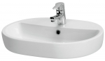 Praustuvas CERSANIT Caspia Oval 60, 60 x 42 x 10 cm, pastatomas, ovalus