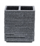 Dantų &scaron;epetėlių indas RIDDER Brick, pastatomas, polyresinas/stiklas, pilkos spl.