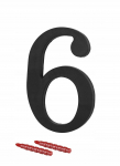 Namo numeris AMIG, 4H - 180 mm, juodos spalvos