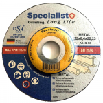 Abrazyvinis metalo &scaron;lifavimo diskas SPECIALIST+ (250-21264), 125x 6,4 x 22 mm.