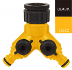 Žarnos jungtis čiaupui HERVIN GARDEN+ HG-22235, 2 at&scaron;akų čiaupo-žarnos jungtis, tinka 3/4"-1" čiaupa