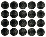 Padukas VOREL, Y x 74818, D - 20 mm, 20 vnt., lipnus, juodas veltinis