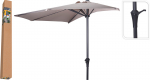 Sodo skėtis nuo saulės, pusės apskritimo, skersmuo 270 cm, kotas plieninis, 160 g/m2 poliesterio aud